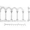 Iona, Iona Abbey.
Plan of cloister arcade reconstruction.