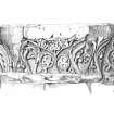 Iona, Iona Abbey.
Plan of chapter-house arcade showing detail of carved capital.