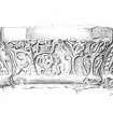 Iona, Iona Abbey.
Sketch of chapter-house arcade showing detail of carved capital.