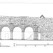 Iona, Iona Nunnery.
Plan showing section through church looking North.