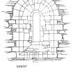 Iona, Iona Nunnery.
Plan showing East window of North clearstorey of nave.