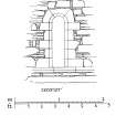 Iona, Iona Nunnery.
Plan showing East window of North clearstorey of nave.