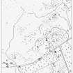 Publication drawing; map of hut circles, field system and Pitcarmick-type buildings at Balnabroich. Photographic copy.  
