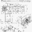 Annotated sketch building details, plan, views from NW and SE
See MS/744/105/3 for item description