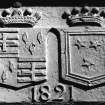 S elevation, detail of armorial panel, 1821.
Digital image of SU 370