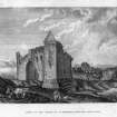 View from the South East.
insc. 'Ruins of the Castle of St Andrews from the North East.'