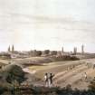 Photograph of drawing showing view of the town.
Coloured aquatint.