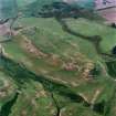 Oblique aerial view of Fendoch Roman Fort.