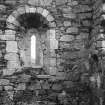 Iona, Iona Abbey.
View of North window of Michael chapel prior to restoration work.