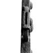 Iona, St Martin's Cross. 
View of head from South showing slot.