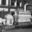 Fan house - detail of 7 cylinder diesel engine standby set with alternator and exciter, made by British Polar Diesels Ltd (Glasgow), type K57E, Seafield Colliery