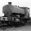 View of Andrew Barclay saddle tank steam railway locomotive, NCB no. 23, AB 2260/1949, at Cardowan Colliery. Now (2010) in the care of the Ayrshire Railway Preservation Group.