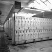 Interior.
View of heated lockers in pithead baths.