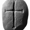 Iona Abbey museum No.4. Early Christian cross-marked stone.
I Fisher 2001, p.127 (10).