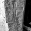 Iona, Iona Abbey Museum. 
View of Early Christian cross-incised stone. Side B, L211.