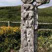 St Columba's graveyard, Canna. Sculptured cross.