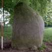 Skip Knowe, standing stone. View from S.