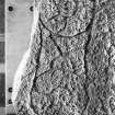 Dead Man's Howe, Wantonwells, Pictish symbol stone. Detail of carved symbol.