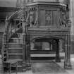 View of 'modern' pulpit in New Abbey Parish Kirk