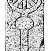 Publication drawing; Detail of Wauchope 3 incised cross.