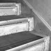 Detail of moulding of steps in Scale and Platt staircase of room 2