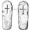 Eileach an Naoimh, Garvellachs. Slab, cross-marked stone (3)