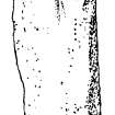 Digital copy of drawing of incised cross, Kiloran Bay, Colonsay.