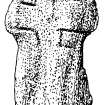 Balaruminore, Colonsay. Cruciform stone.