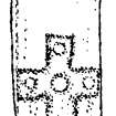 Colonsay, Riasg Buidhe, Colonsay. 
Drawing of cross marked slab.