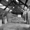 Edenwood Steading: View of interior of byre from SE