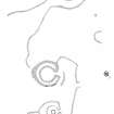Publication drawing; Middleton Muir, field system, hut circles. Digital image.