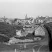 Anstruther Wester.
Rear view of 2 - 28 High Street with Dreel Burn Mill in distance.