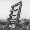 Scanned photograph
Twechar opening bridge, view of bridge steelwork