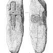 Publication drawing; Alyth, Pictish symbol stone