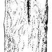 Publication drawing; cross-marked stone, Kilbride, Loch Sween.