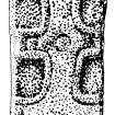 Publication drawing; carved stone (2), Chapel, Kilmory Knap.