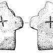 Publication drawing; cruciform stone, Tom na Croise.