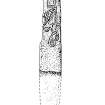 Meigle Pictish cross slab fragment (Side, No.5)