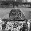 Easter Bendochy.
General view of architectural fragment in garden of house.