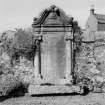 Strathmiglo Parish Church, graveyard.
Detail of monument of John Ireland, 1700.