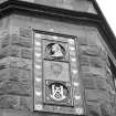 Mansefield House, High Street.
Detail of tiled plaque above entrance.