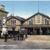 Postcard of Inverness Railway Station inscribed 'Station Square, Inverness'.