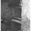 Brahan Castle.
Detail of moulded base of quoin margin at junction with plinth mould.