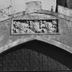 Balnagown Castle.
Detail of carved panels above entrance.