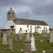 General view of Tarbat West Church and churchyard, Portmahomack,  where 9th Century carved stones were discovered.