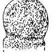 Digital copy of drawing of St Blane's, Bute, disc-headed gravemarker (no.23).
