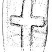 Digital copy of drawing of Kilchoan, Inverie, Knoydart, cross-marked slab (no.1).