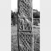 St Mary's Churchyard, Rothesay. Early Christian cross-shaft, view of reverse face.