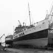 Port Glasgow, Lamont's Castle Yard
View looking N of Paddle Steamer Waverley on slip