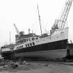 Port Glasgow, Lamont's Castle Yard
View looking N of Paddle Steamer Waverley on slip